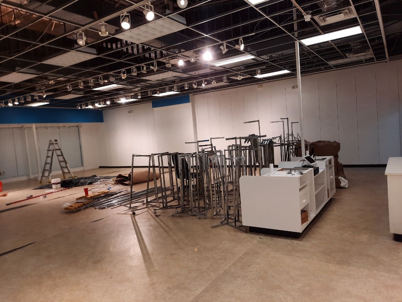 Commercial interior renovation in progress
